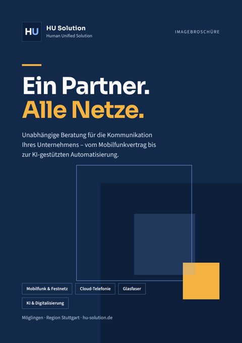 Vorschau der HU Solution Imagebroschüre